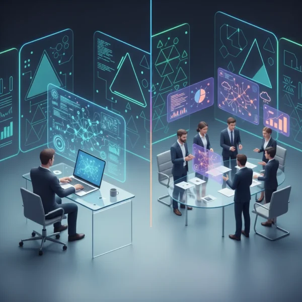 A detailed blog exploring the differences between hiring an AI consultant and partnering with an AI consulting company, tailored for businesses in the USA.