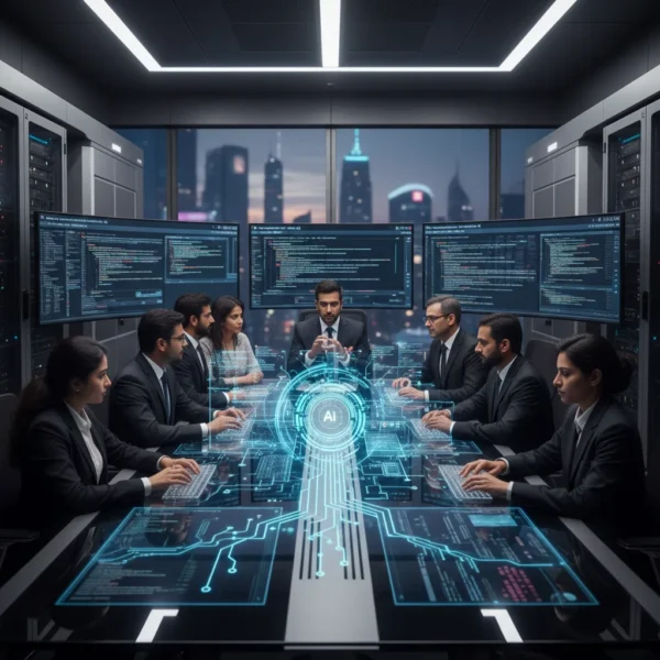 Professional representation of the best AI agents development company in India