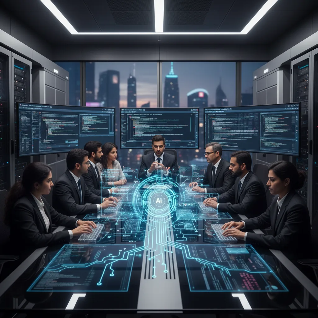 Professional representation of the best AI agents development company in India